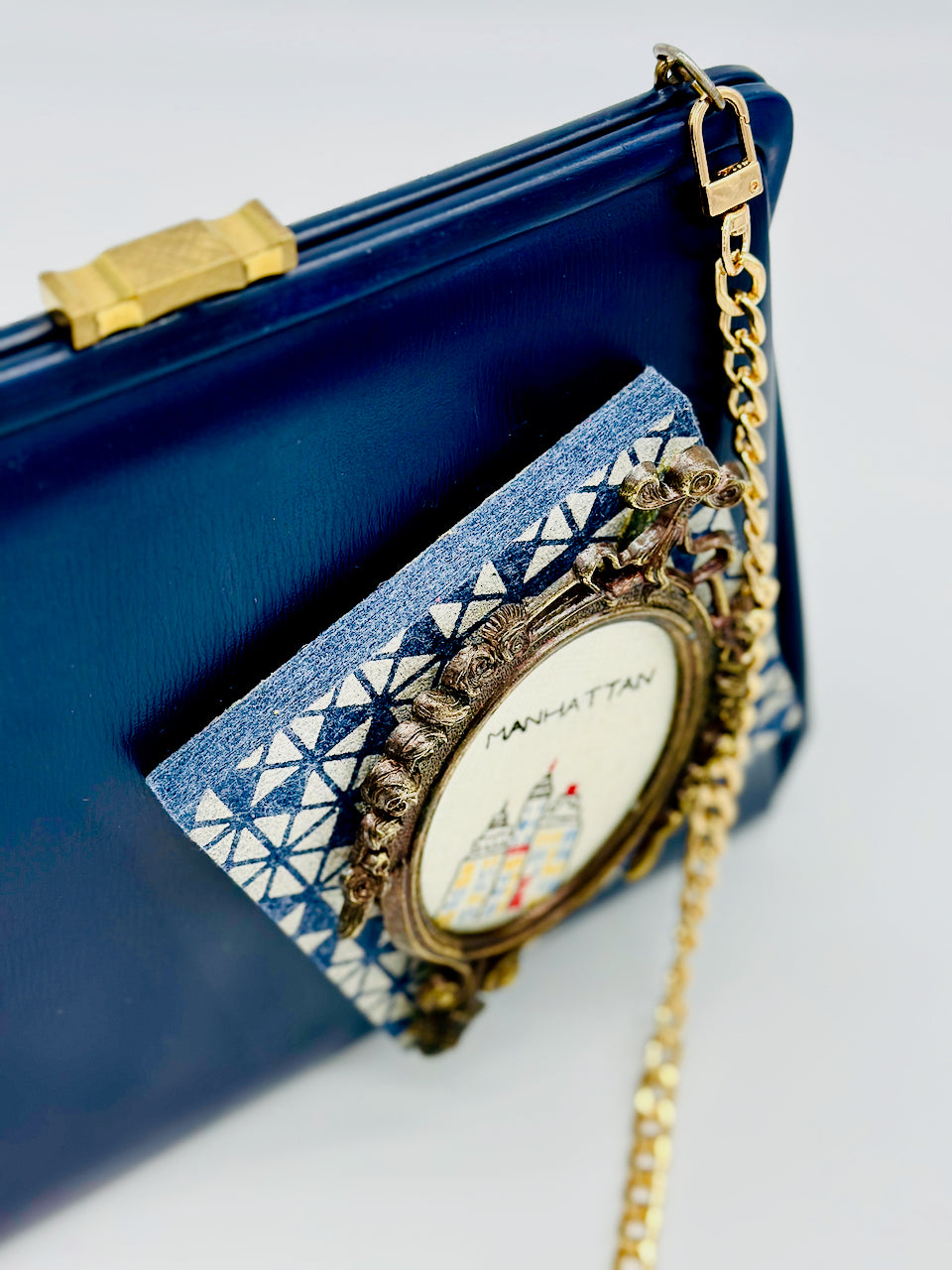 "I'll Take Manhattan" Upcycled Vintage Vinyl Purse