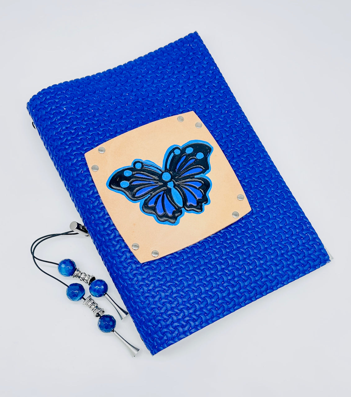 Blue 2 Butterfly Refillable Leather Journal