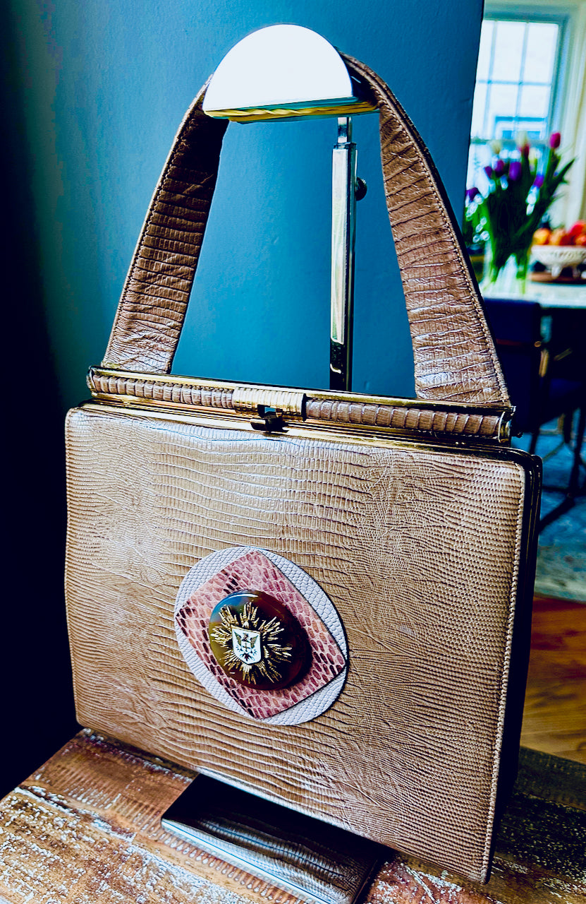 "Seal of Approval" Upcycled VIntage 1960s Handbag