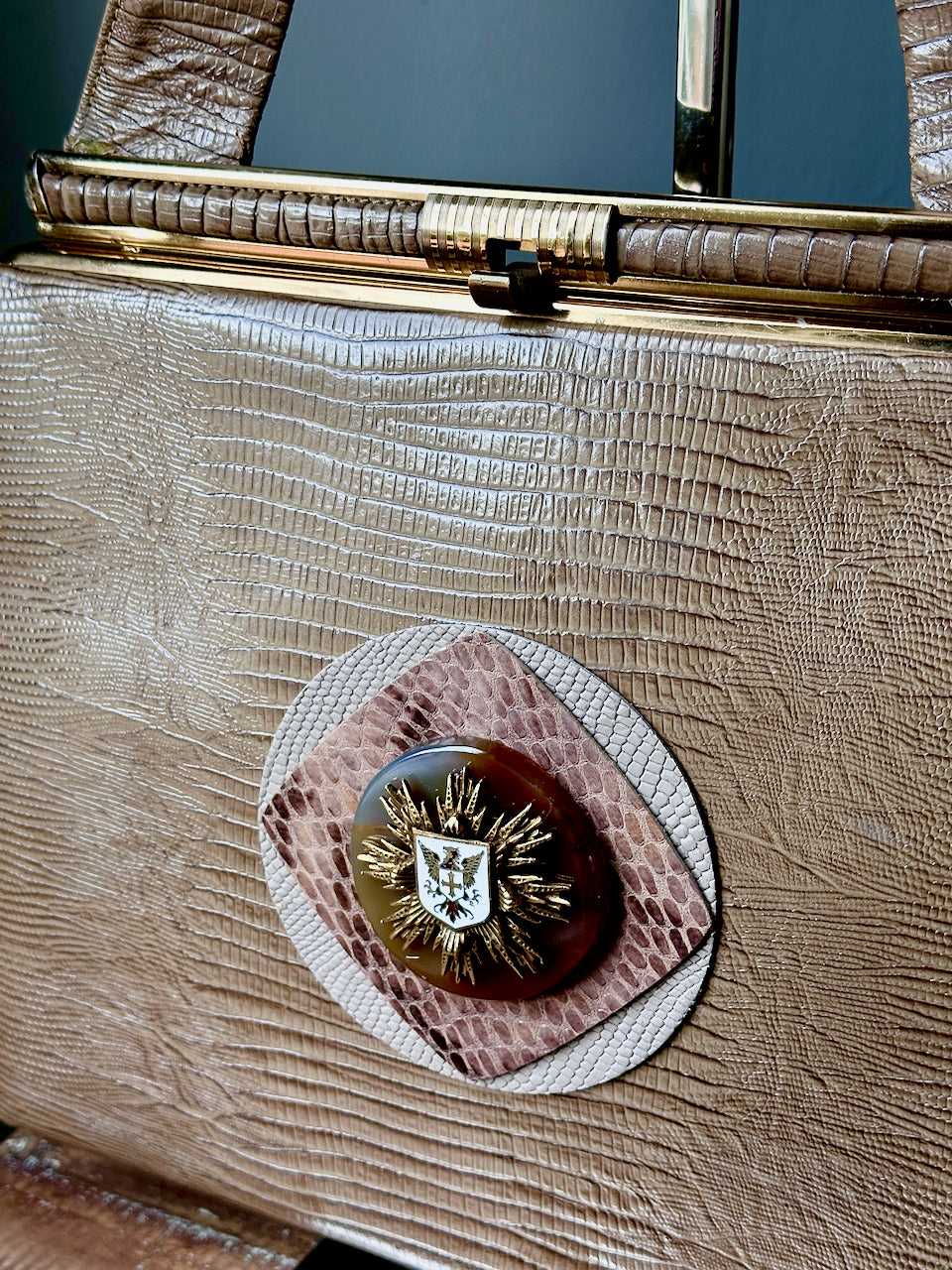 "Seal of Approval" Upcycled VIntage 1960s Handbag