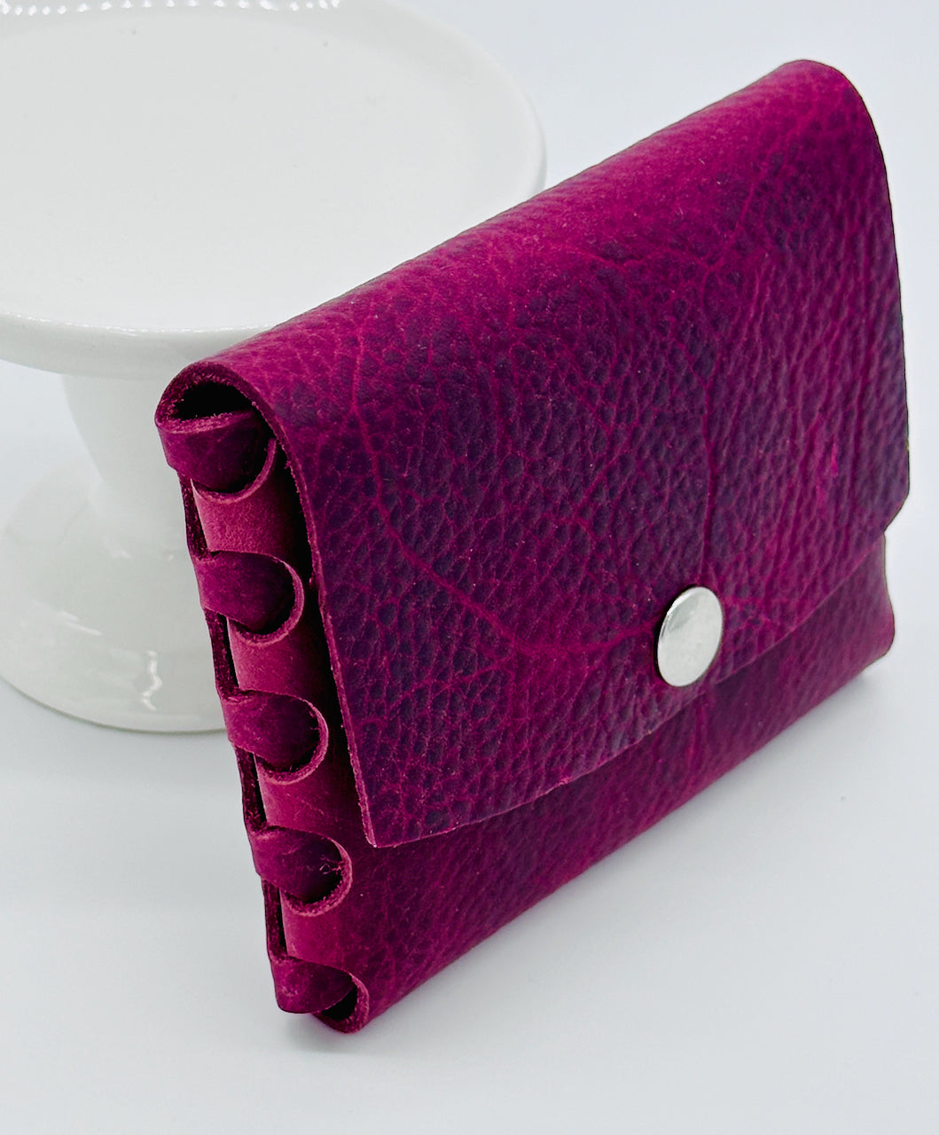 "The Cash Cache" Wallet in Maroon Burgundy Red