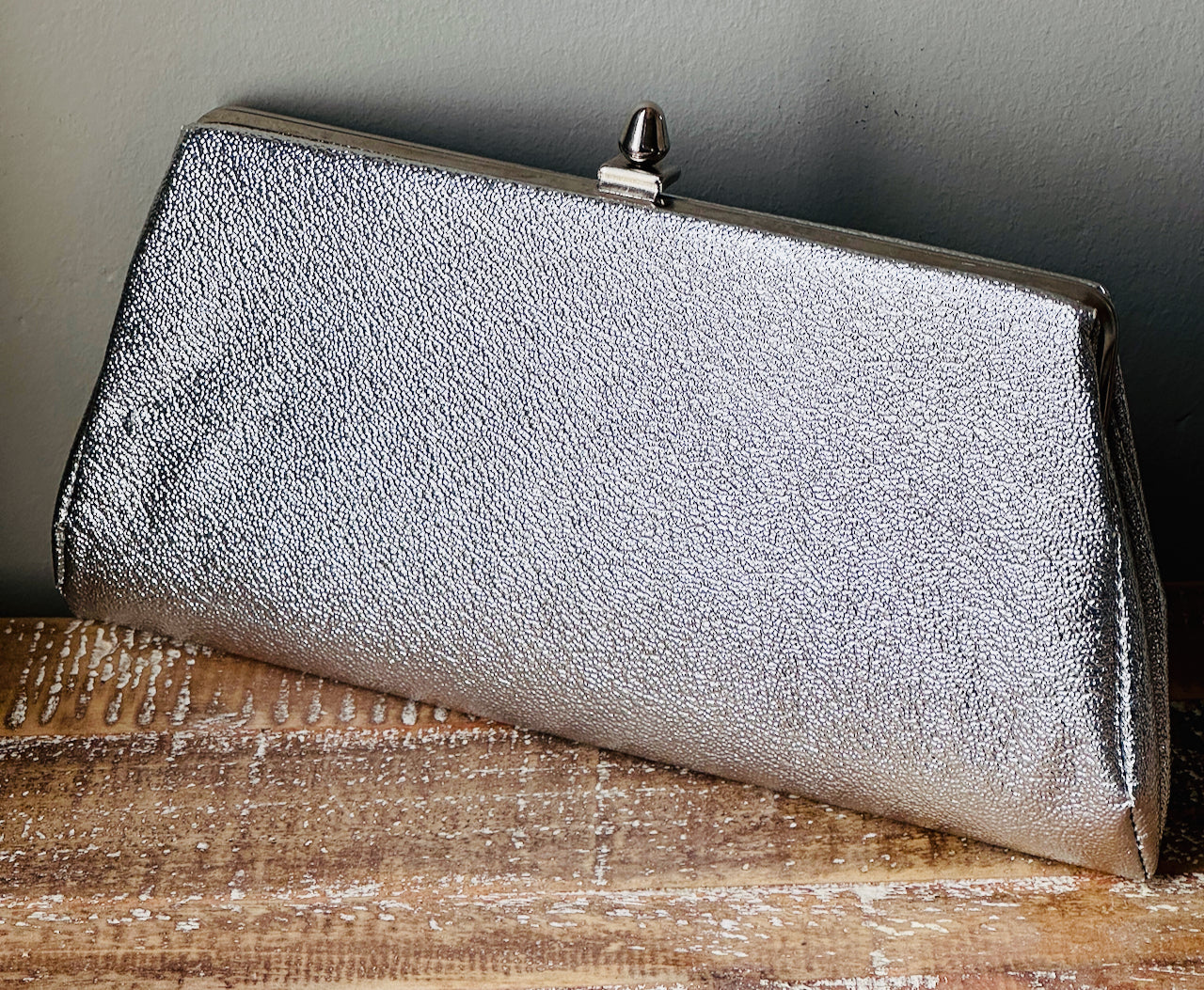"Hot Lips" Upcycled 1960s Vintage Clutch Handbag