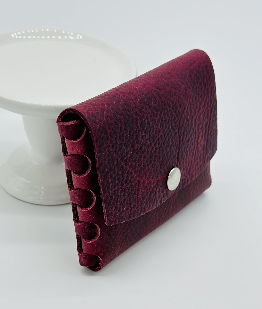 "The Cash Cache" Wallet in Maroon Burgundy Red