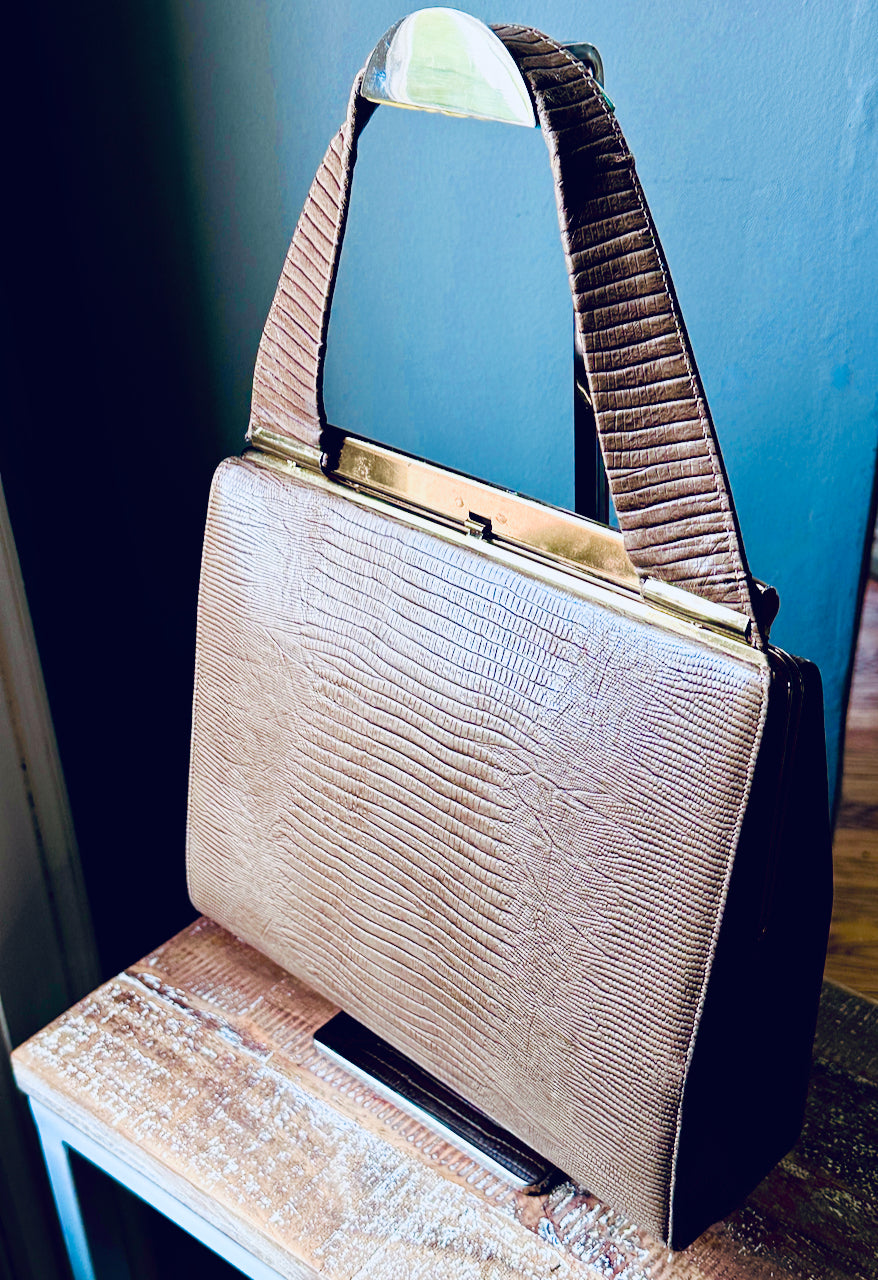 "Seal of Approval" Upcycled VIntage 1960s Handbag