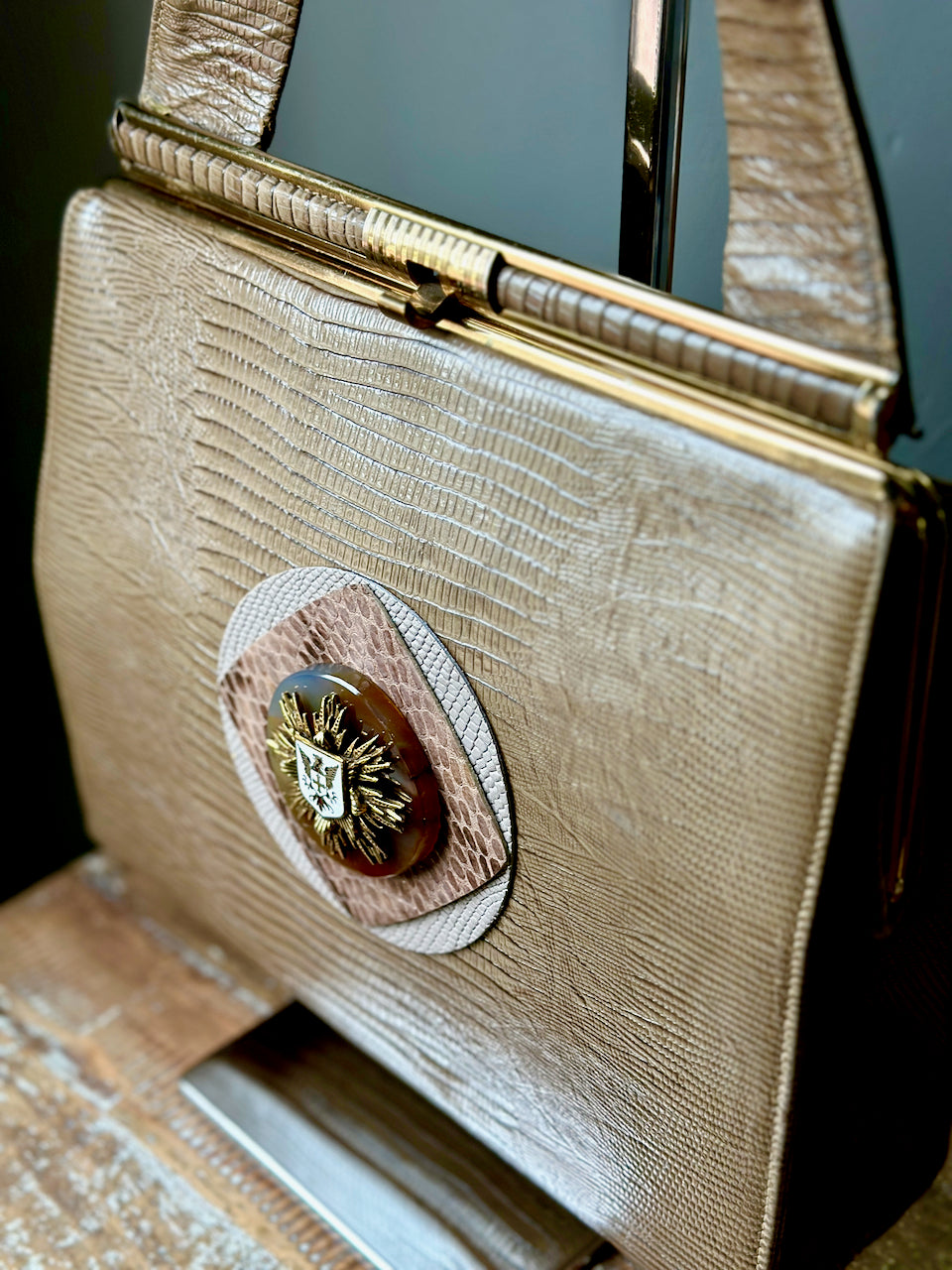 "Seal of Approval" Upcycled VIntage 1960s Handbag