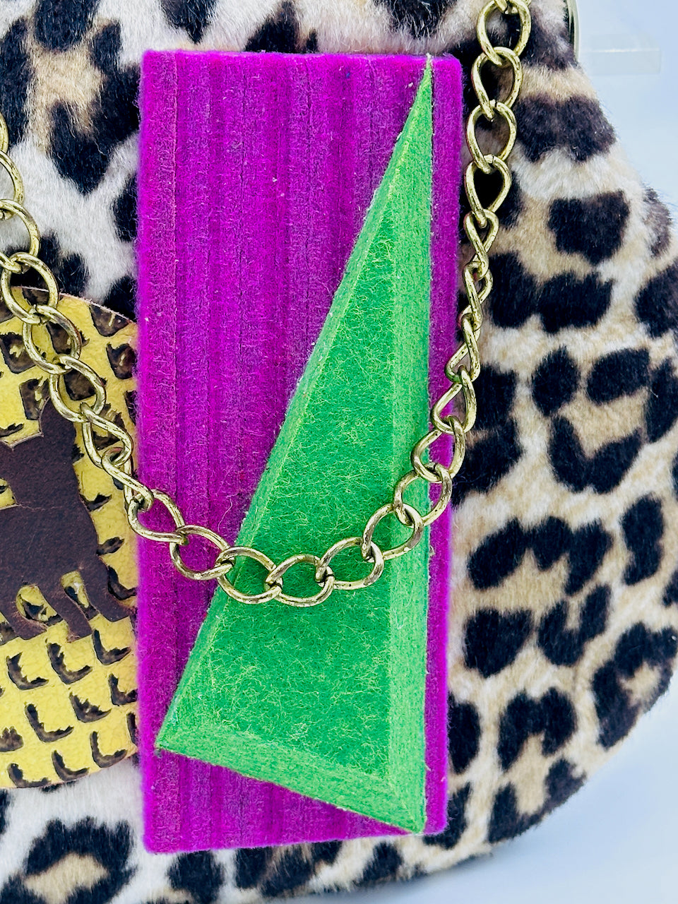 "A Dog Named Leopard Spot" Upcycled Vintage Handbag