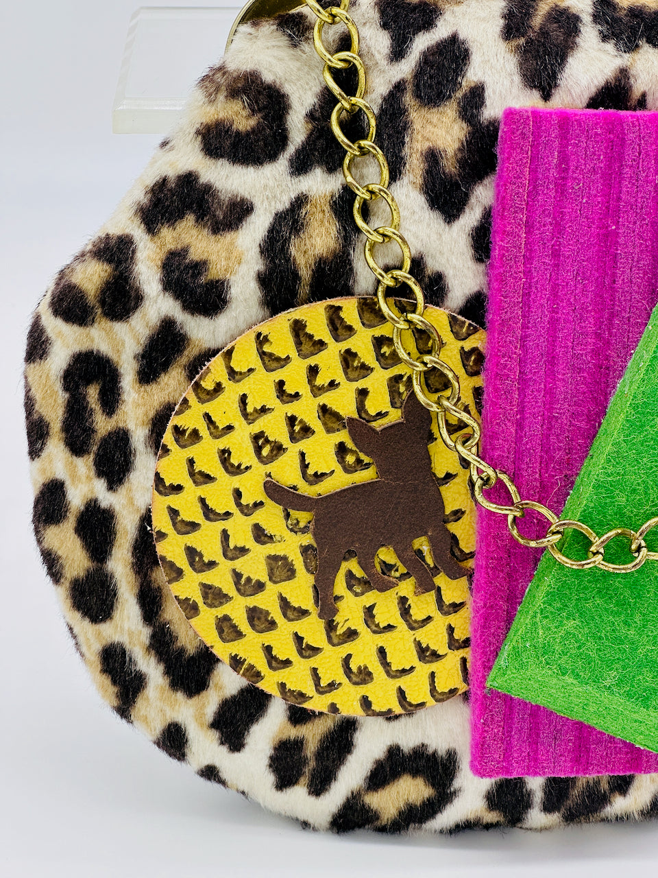 "A Dog Named Leopard Spot" Upcycled Vintage Handbag
