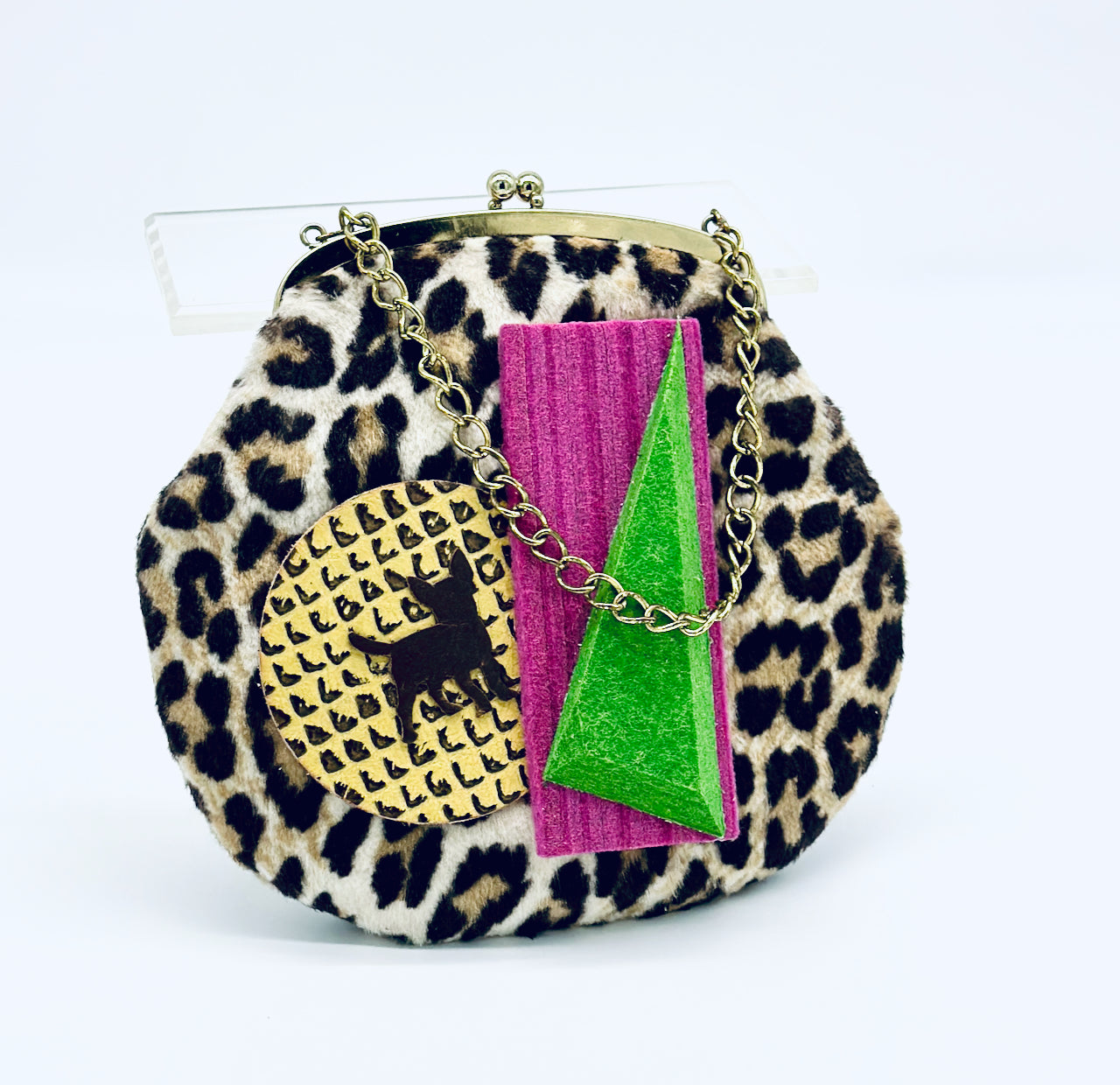 "A Dog Named Leopard Spot" Upcycled Vintage Handbag