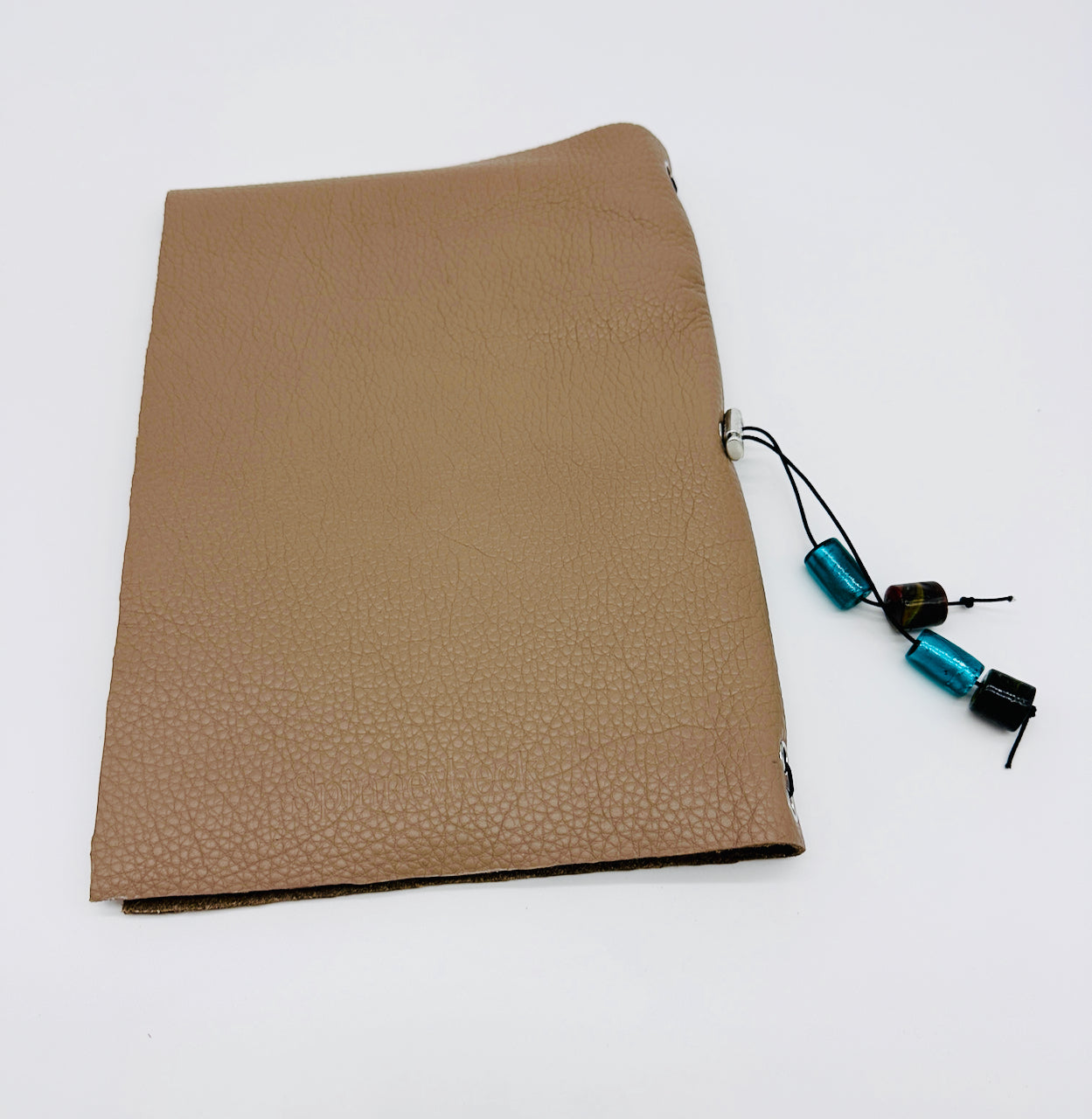 Beige "Eye Wood, Would You?" in Refillable Leather Journal