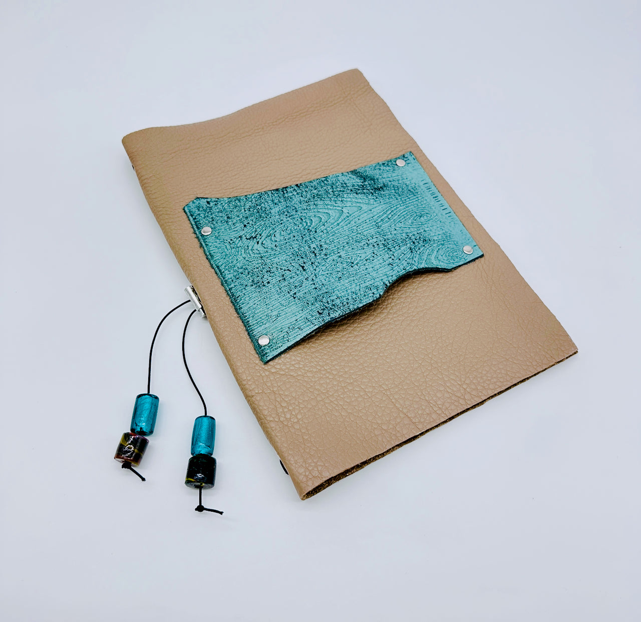 Beige "Eye Wood, Would You?" in Refillable Leather Journal