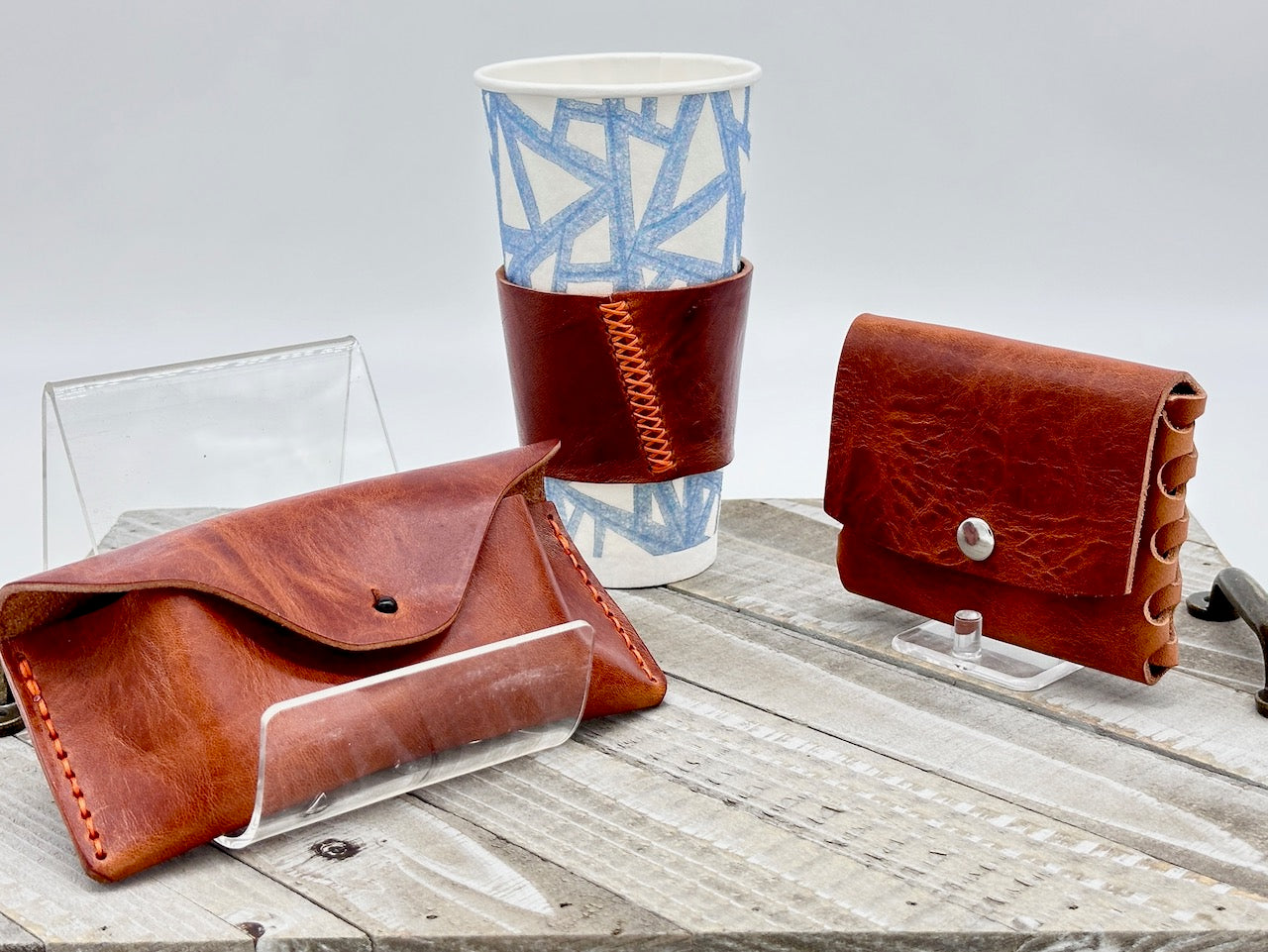 "The Cash Cache" Wallet in Cognac Brown