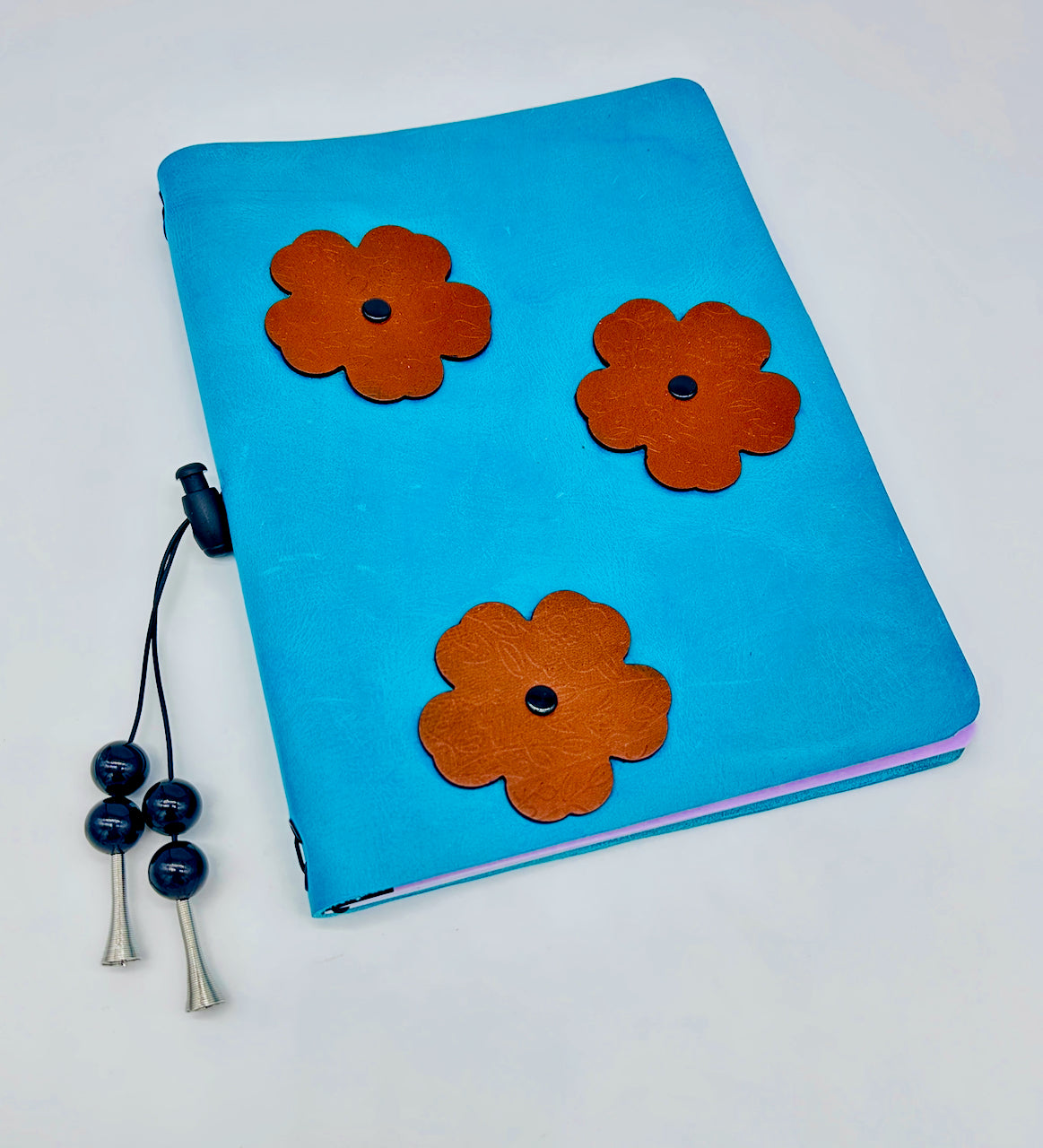 Embossed Flowers Refillable Leather Journal