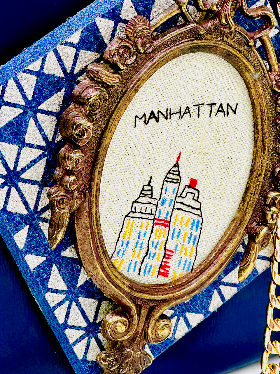 "I'll Take Manhattan" Upcycled Vintage Vinyl Purse