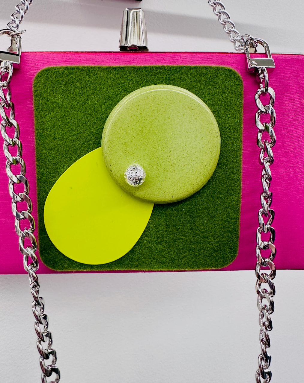 Small Pink and Green Mod Clutch