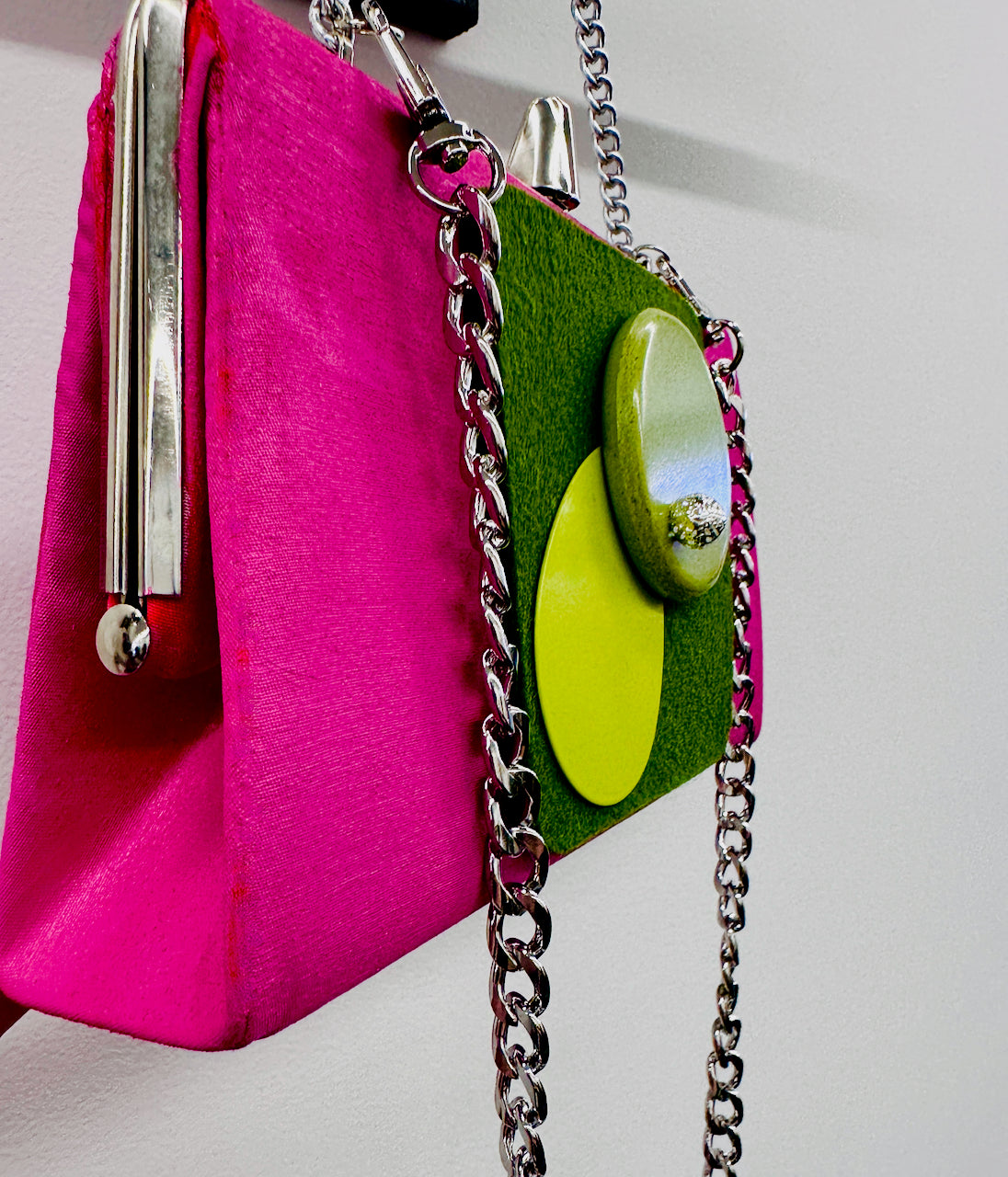 Small Pink and Green Mod Clutch