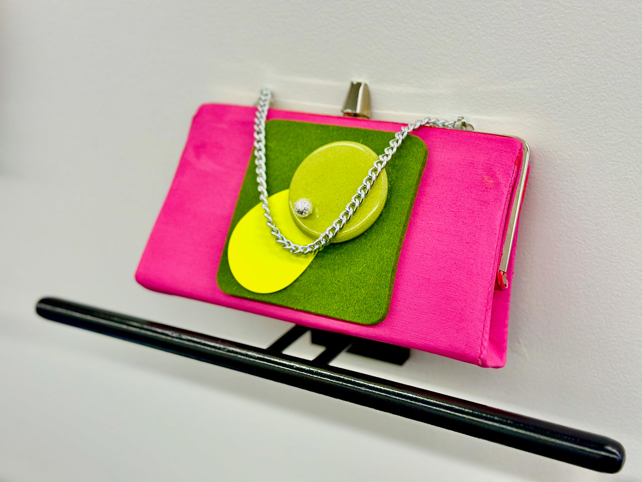 Small Pink and Green Mod Clutch