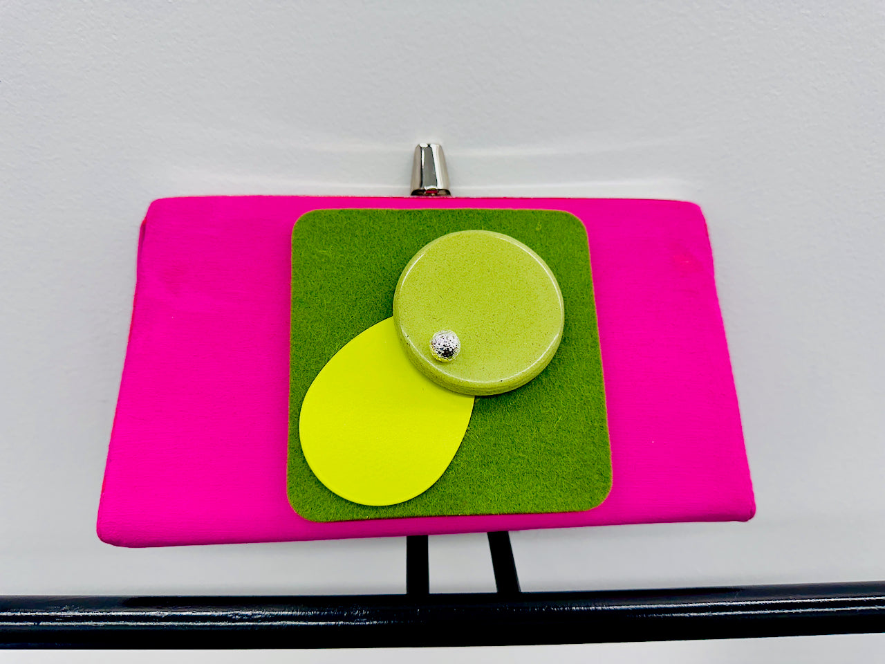 Small Pink and Green Mod Clutch