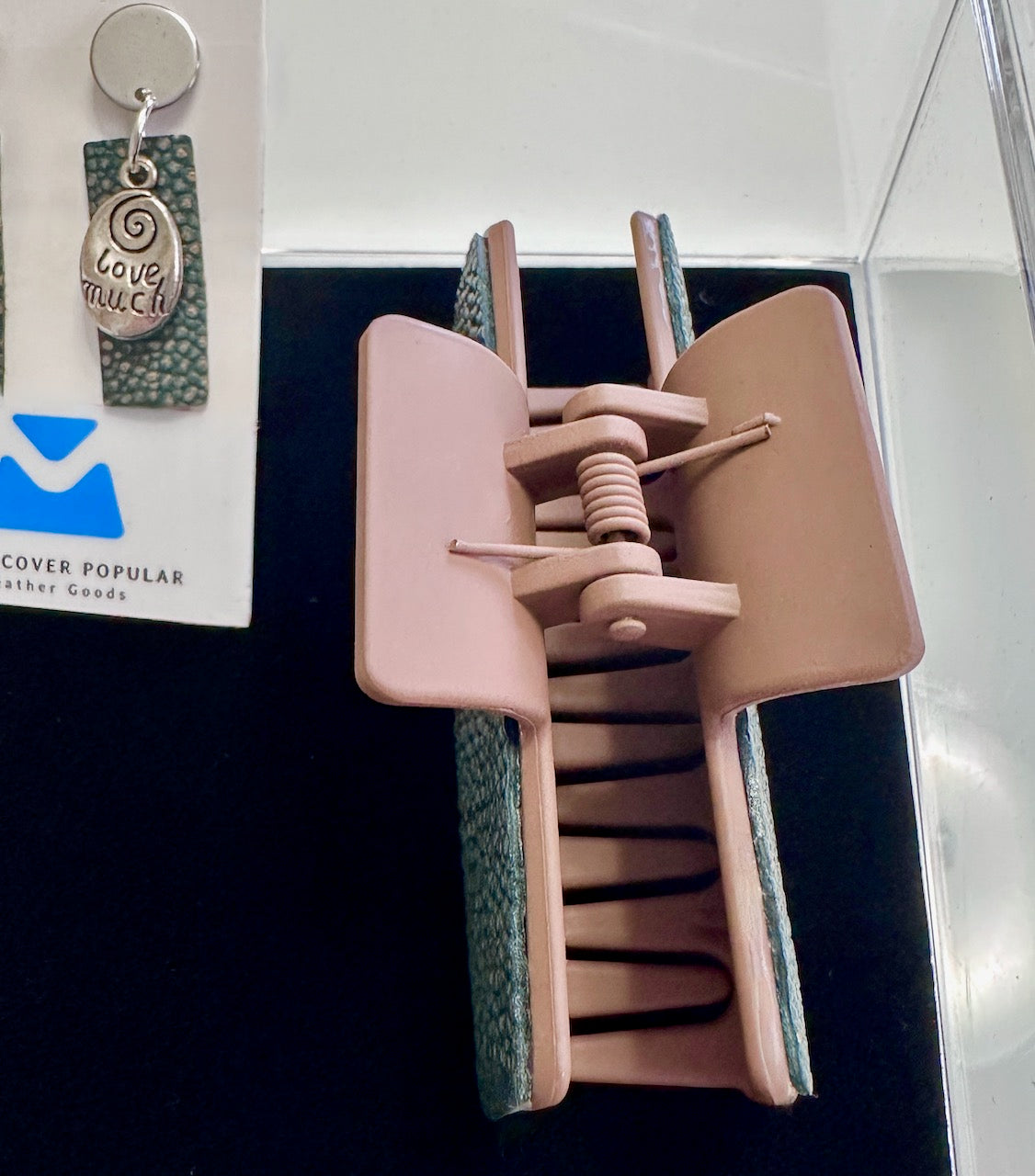 "The Green Shagreen" Large Clip and Earring Set