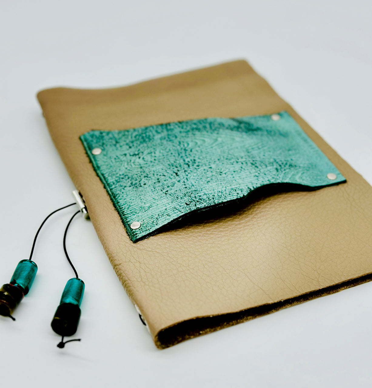 Beige "Eye Wood, Would You?" in Refillable Leather Journal