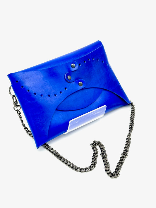 The "Wholey Chic!" Crossbody- Circles in Cobalt Blue