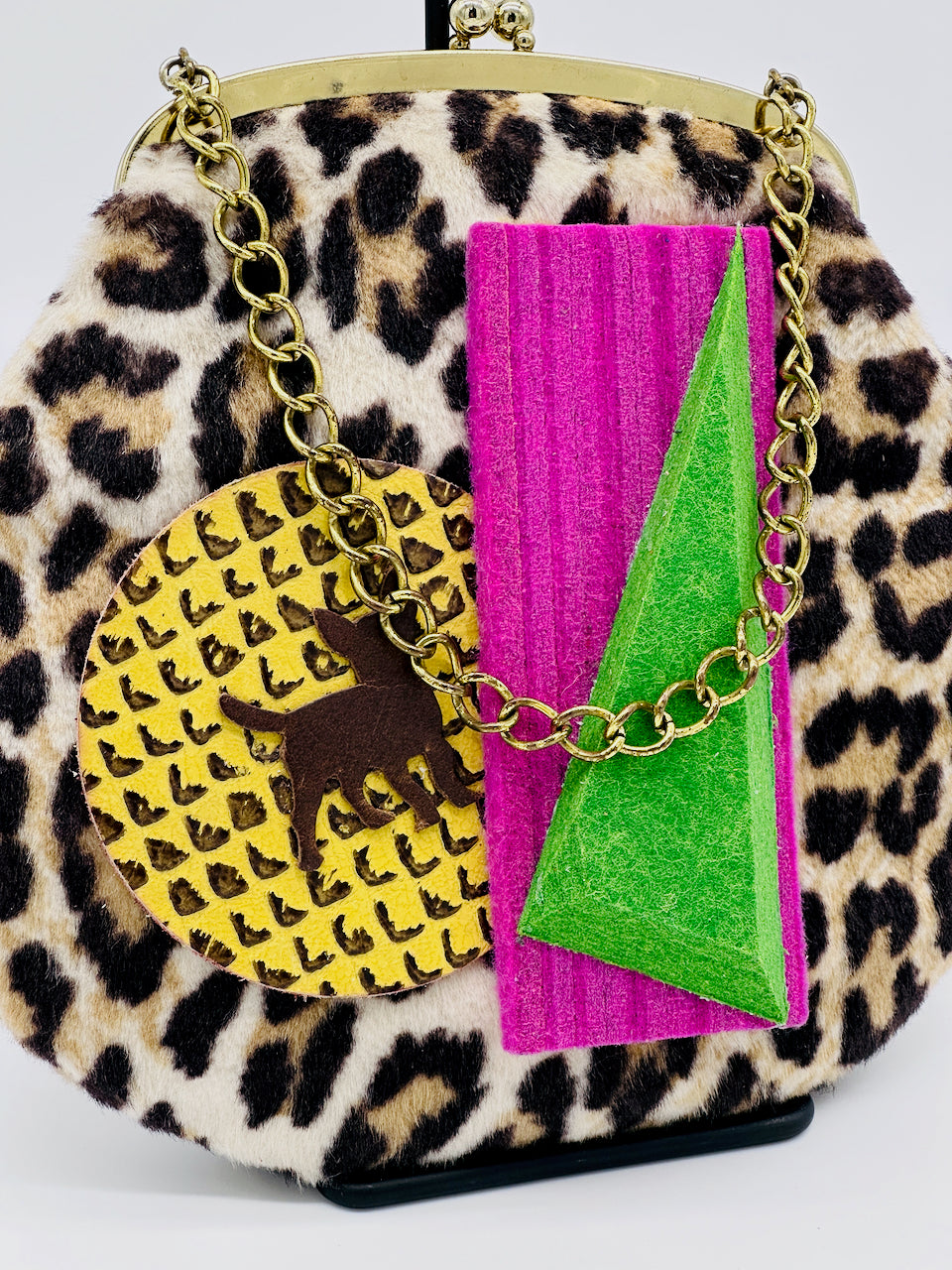 "A Dog Named Leopard Spot" Upcycled Vintage Handbag
